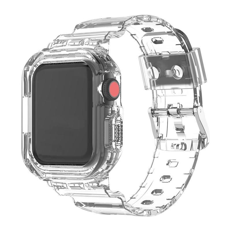 TPU Smart Watch Band, 1 Count Clear Watch Band with Screen Protector & Bumper Case, Watch Decorative Accessories Compatible with Apple Watch, iWatch