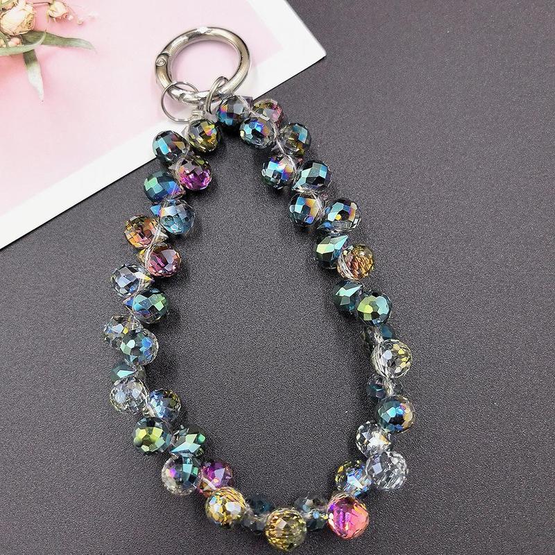 Fashionable Artificial Crystal Beaded Phone Chain, 1 Count Exquisite Phone Lanyard, Phone Strap, Party Gift Ideas for Women & Girls