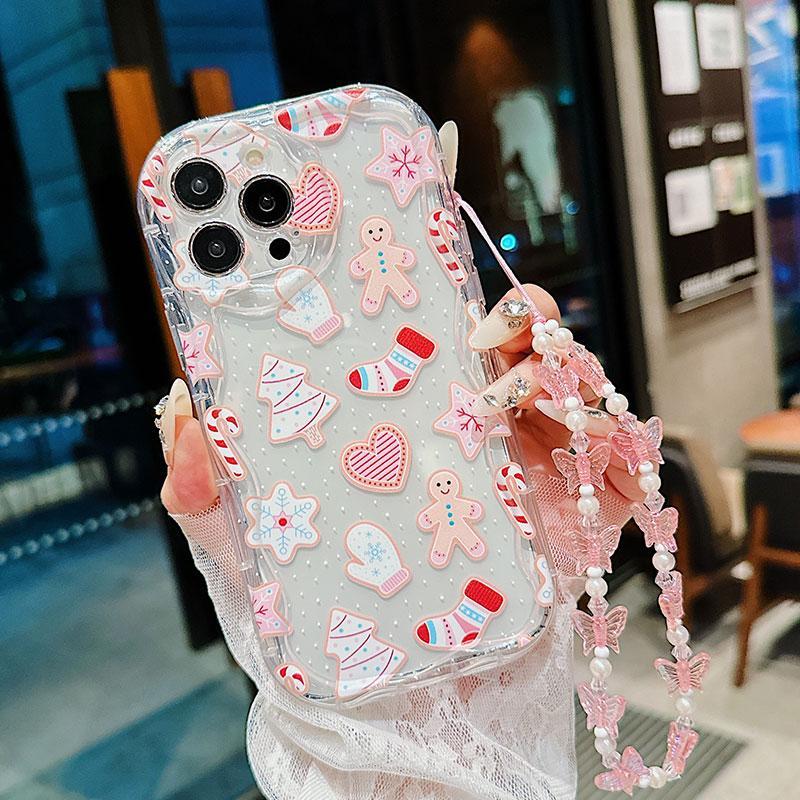 Cute Cartoon Pattern Phone Case with Lanyard, Anti-drop Cellphone Protective Case, Shockproof Mobile Phone Cover for iPhone 16 15 14 13 12