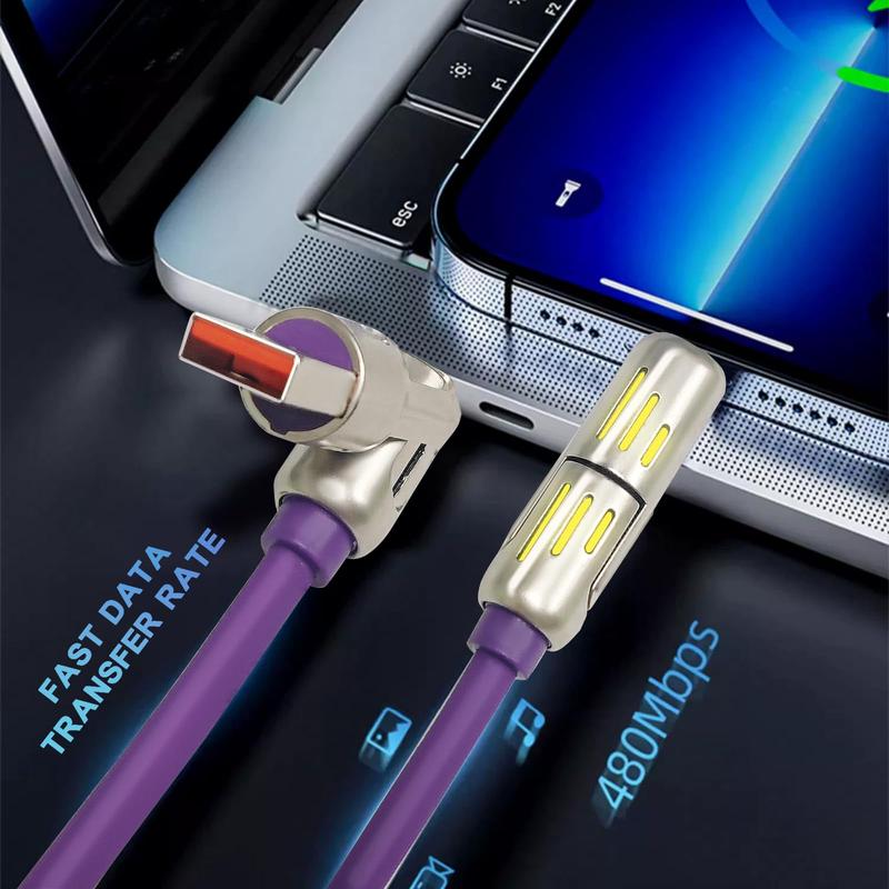 3PCS 240W four in one USB-C datacable, USB-A type C multifunctionalzinc alloy 240W data cable, suitablefor iPhone 15 14 mobile iPad phonecharging cable, (blue, gray)