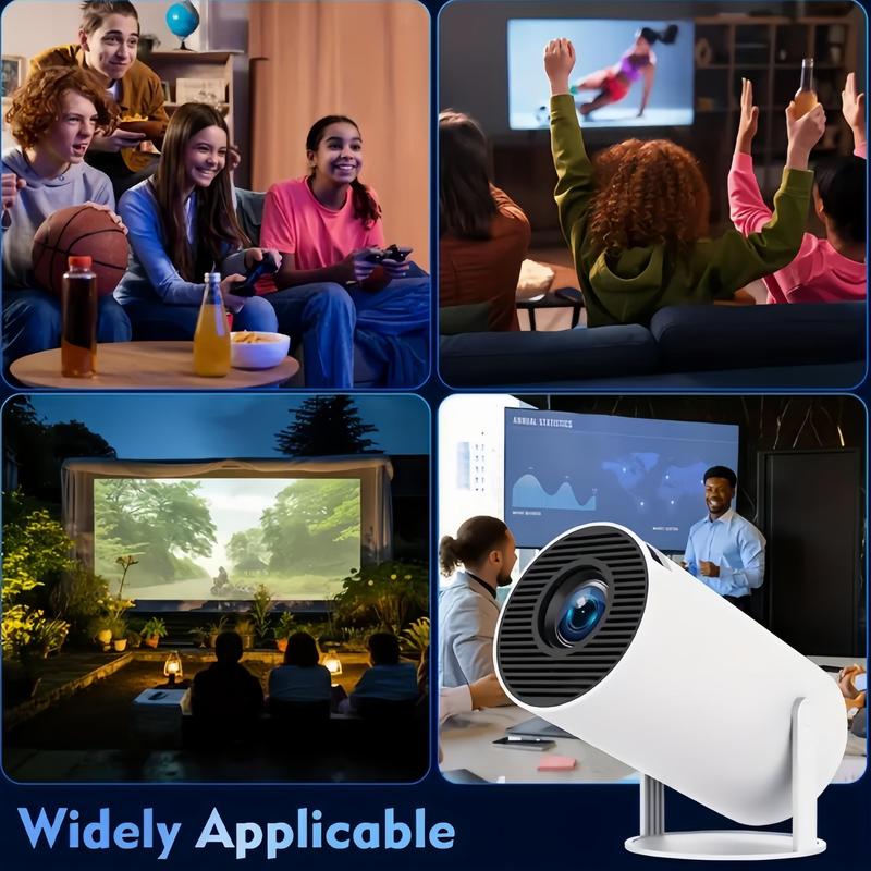 Mini portable projector,supporting Wi-Fi 5 and Bluetooth 5,Outdoor Portable Projector 1080P 4K HD Support,Mini Projector with Android,The perfect Christmas and New Year gifts.