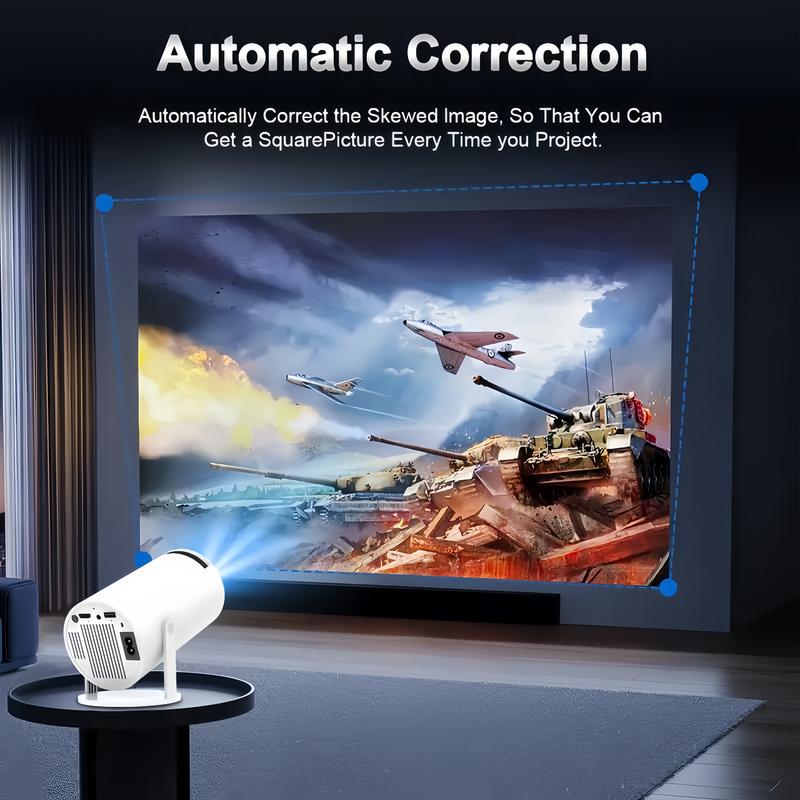 Mini portable projector,supporting Wi-Fi 5 and Bluetooth 5,Outdoor Portable Projector 1080P 4K HD Support,Mini Projector with Android,The perfect Christmas and New Year gifts.