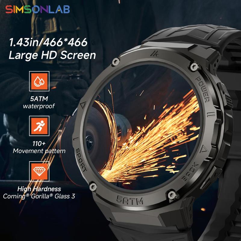 Simsonlab Multifunctional Smart Watch, Fashion Digital Watch , Waterproof Sports Watch for Women & Men, Sport Watch with Pedometer 110+ Sports Modes APP Notifications