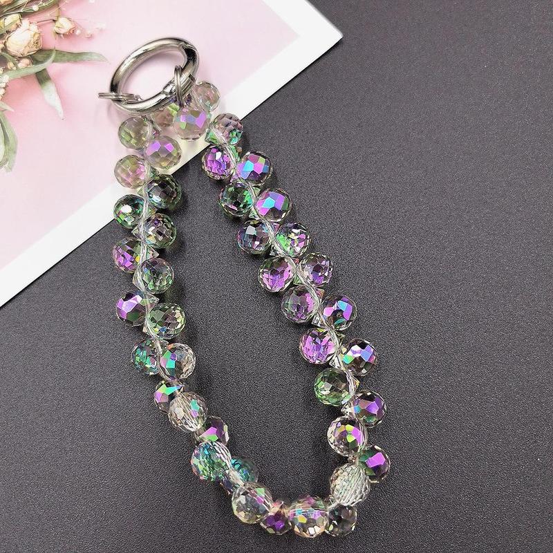 Fashionable Artificial Crystal Beaded Phone Chain, 1 Count Exquisite Phone Lanyard, Phone Strap, Party Gift Ideas for Women & Girls