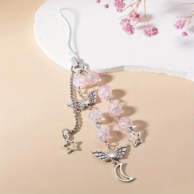 Cute Star & Moon Design Phone Chain, 3 Counts Fashionable Phone Lanyard, Phone Strap for Women & Girls, Mobile Phone Decoration Accessories