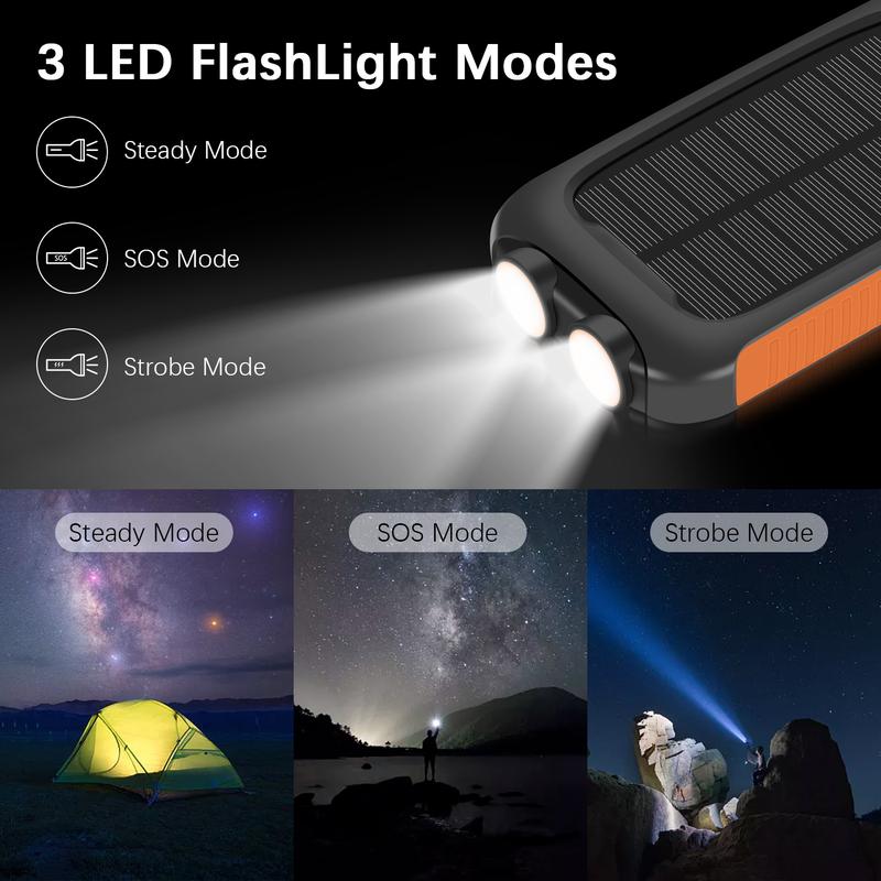 Summer Sale! Tainbat  Solar Charger Power Bank 38800mAh - Harness the Sun's Power for Your Outdoor Adventures! Waterproof, with LED Flashlight, USB C Fast Charge. Perfect for Outdoor, Camping, Travel.