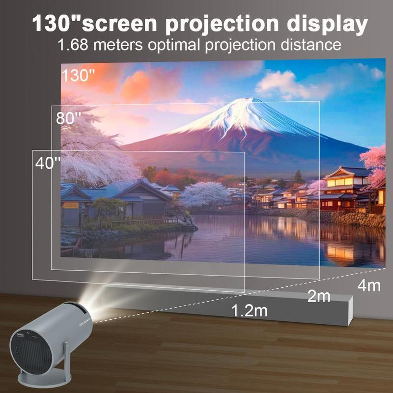 home electrical appliances projector player Portable Projector HY300 Pro,4KAndroid 11 Dual Wifi6 260ANSI Allwinner H713BT5.0 1080P 1280*720P Projector,Multifunctional Projector for Home Cinema.Outdoor