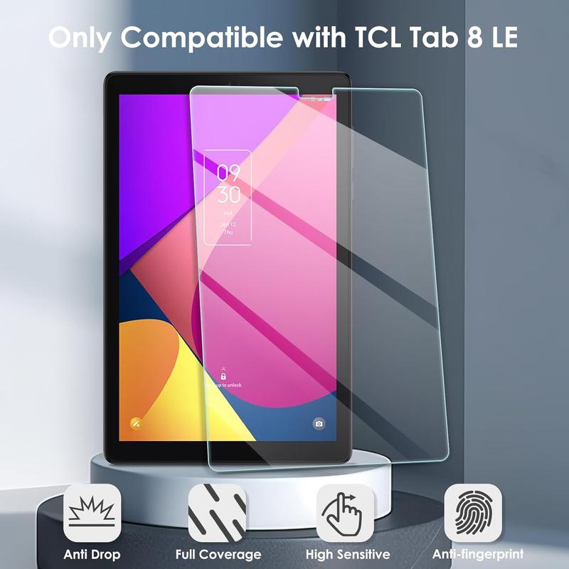 Favorite-2-Pack Screen Protector Compatible with TCL Tab 8 LE Tab 8v Tab 8 SE Tab 8 Plus Tab 8 Wifi 8'' (Model: 9137W,9132X, 9138S, 6048E, 91232X1), Tempered Glass Film, Anti-Scratch, Easy Installation