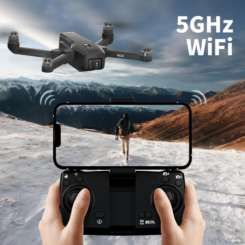 KARUISRC K610,Folding GPS Mini-Drone with 4K HDR Video Camera for Adults,Remote Control Toys,Holiday Gift,3 Batteries for Exten ded Flight Time 