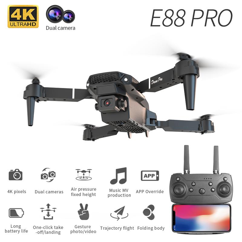 Drone with Dual Camera for Adults Kids, Foldable RC Quadcopter for Beginners, Toys Drone, 1080P FPV Video, 3 Batteries, Carrying Case, One Key Start, Headless Mode, Waypoints fly, 360° Flips aerial photography control drone cheap indoor