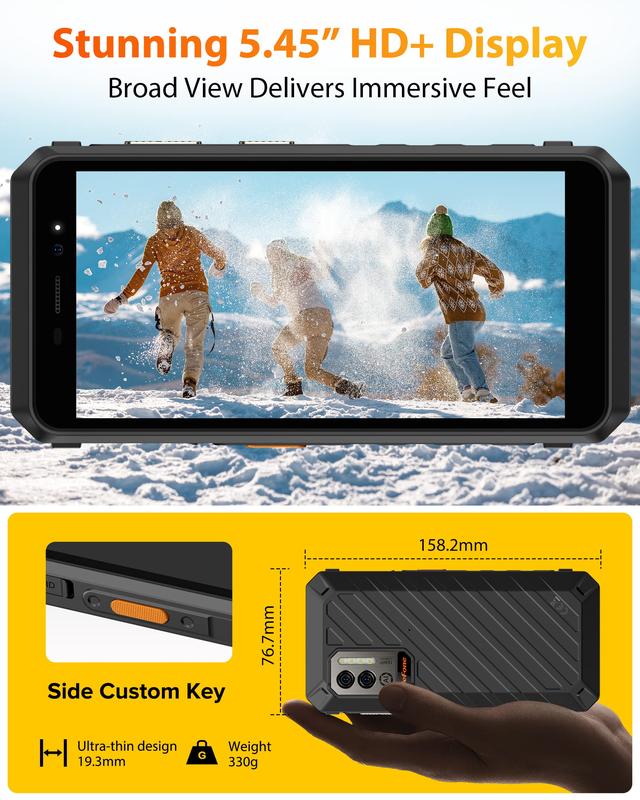 Ulefone Armor X11Pro Rugged Phones , 8150mAh Battery,16MP AI Camera,Android 13,  8GB RAM+64GB ROM,  5.45-in HD+, IP68 IP69K Waterproof Smartphone,Dual 4G Octa-core GPS NFC,Black Smart phone Cellphone