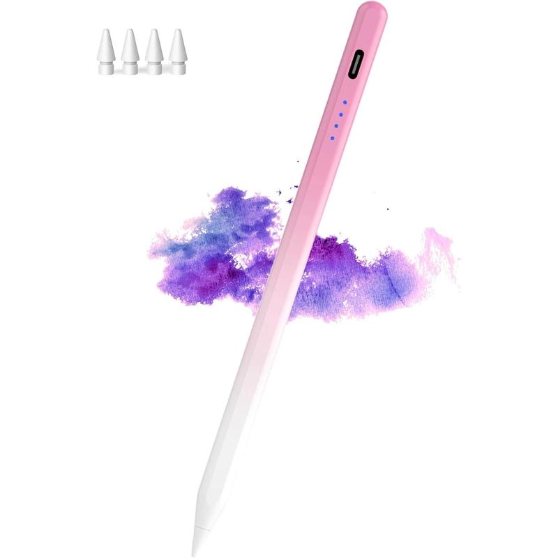 Stylus Pen for iPad(2018-2023), iPad Pencil 10th Generation with Palm Rejection,  iPad Stylus Pen Compatible with Apple iPad Pro 11 12.9 inch, iPad Mini 5 6 Air3 4 5, iPad 6 7 8 9 10-Pink