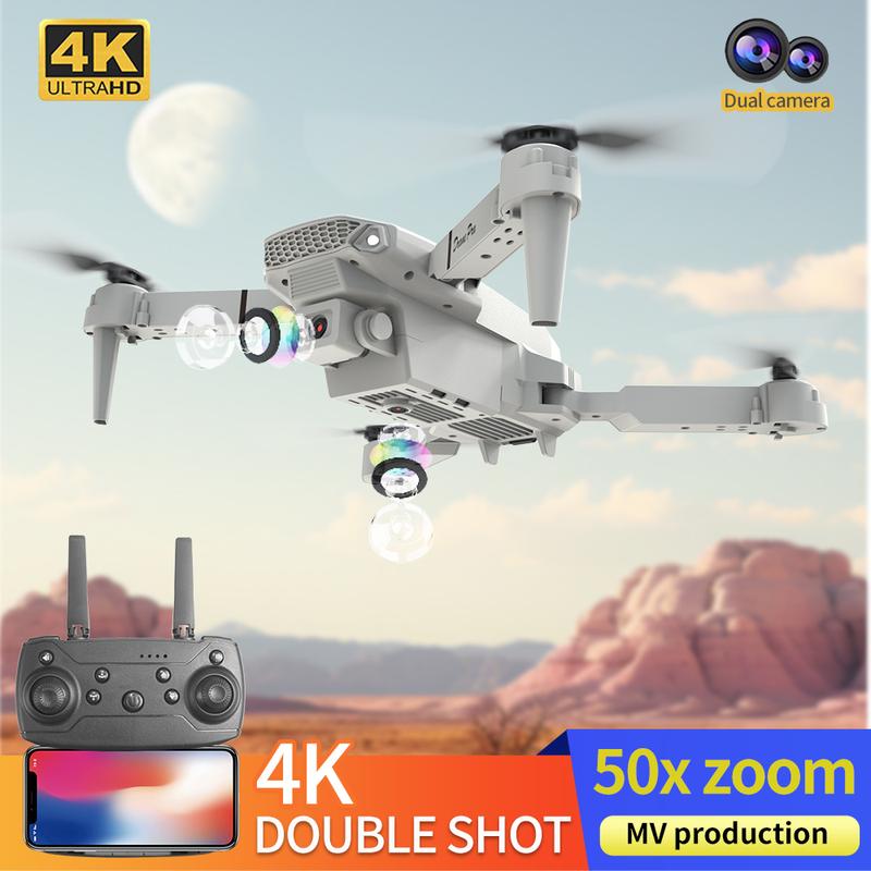 Drone with Dual Camera for Adults Kids, Foldable RC Quadcopter for Beginners, Toys Drone, 1080P FPV Video, 3 Batteries, Carrying Case, One Key Start, Headless Mode, Waypoints fly, 360° Flips aerial photography control drone cheap indoor