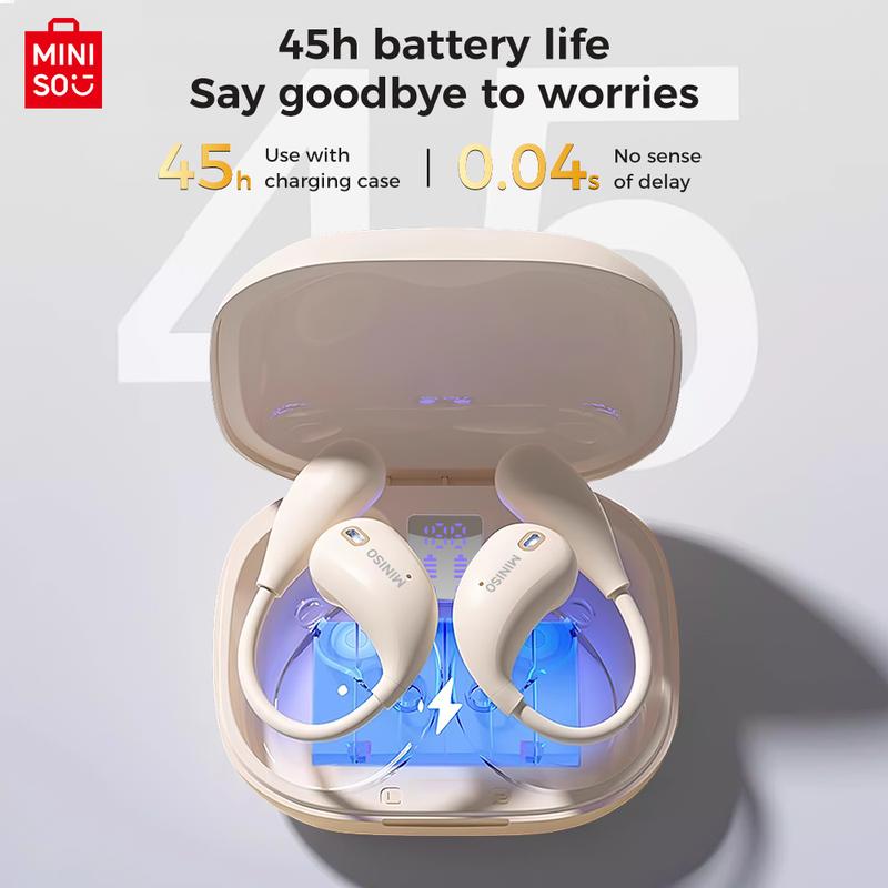 MINISO X33 AI Translation Wireless Earbuds Open Ear Bluetooth 5.4 Earphones Support 150 Languages Real Time Translation AI Headphones gaming Bluetooth headset HIFI sound quality call support Android Apple