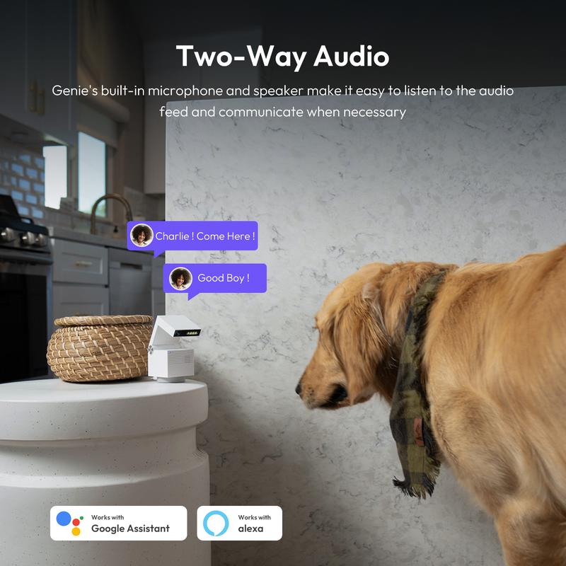 Psync Camera Genie S | Smart Pan Tilt Zoom Camera - 5MP Indoor Camera For Home Use - Local storage、Motion Track、2-Way Audio、Notification Security