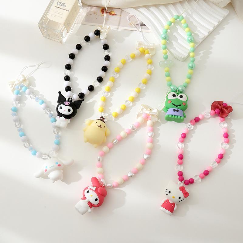 SANRIO Cute Cartoon Design Phone Chain, 1 Count Cute Phone Lanyard, Fashion Phone Strap for Women & Girls, Mobile Phone Decoration Accessories