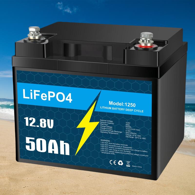 KUNLUN 12V 50Ah LiFePO4 Deep Cycle Rechargeable Lithium Battery, Over 4000 Life Cycles, Built-in BMS, Backup Power Perfect for RV, Camper, Van, Marine, Off-Grid Home Energy Storage-Core Series,Trolling motor, Maintenance-Free Accessories Batteries