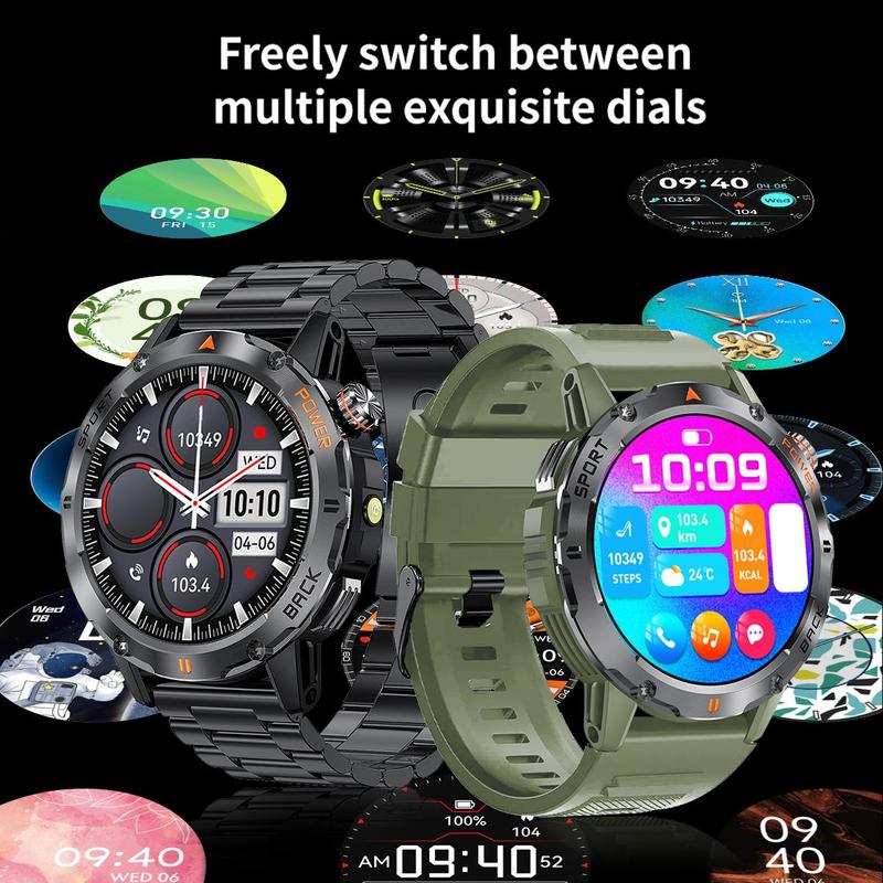 Men's Fashion Full Touch Round Smart Watch, Fashion Digital Watch with Multiple Sports Modes, Sports Fitness Smart Watch for Android iOS, Android Watch, Gadget Watch, Sport Smartwatch