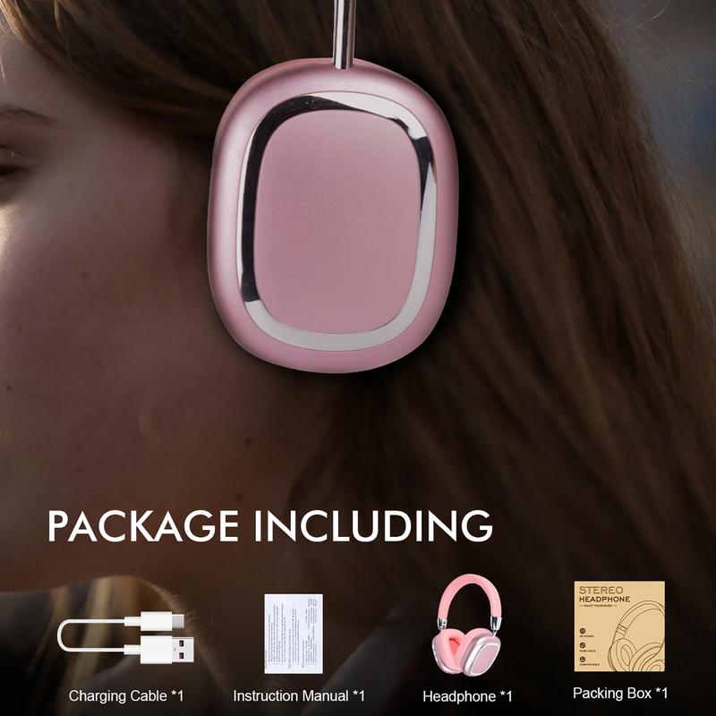 Wireless Headphones with Built-in Microphone, Electronic Audio Earbuds Wireless Noise Cancellation Headphones for Fall, Foldable Gaming Headset for Phones, Computers, MP3, Fun Summer Gift, Wireless Earbuds