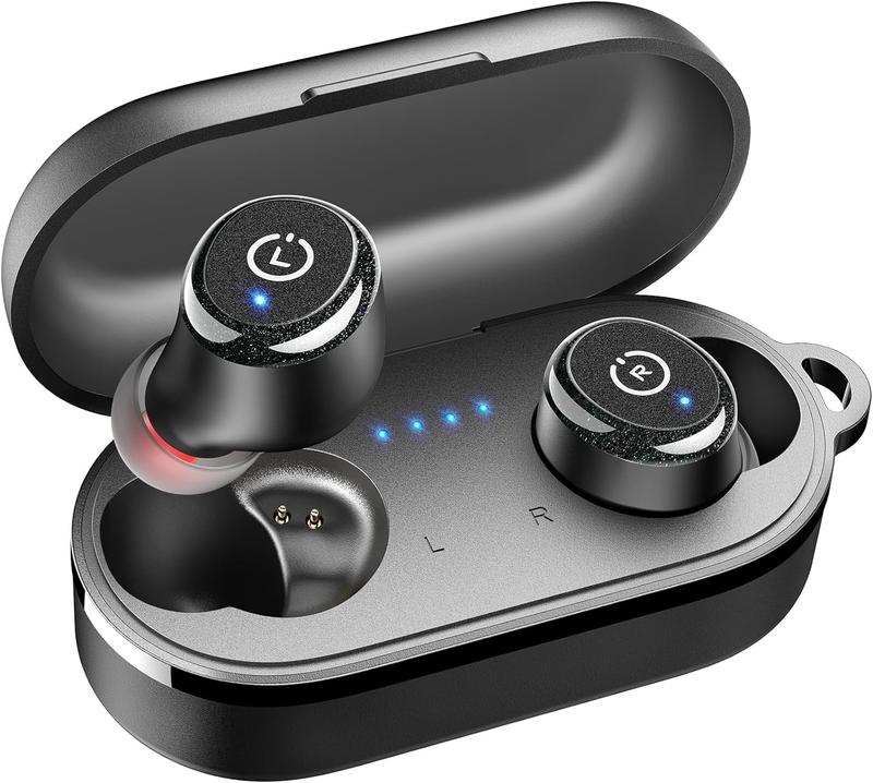 TOZO T10 (Ergonomic Edition) Wireless Earbuds Bluetooth 5.3 Headphones, App Customize EQ, Ergonomic Design, 55H Playtime, Wireless Charging Case, IPX8 Waterproof Sound in-Ear Headset, 2024 New Version