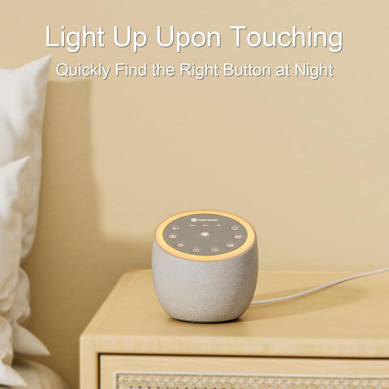 Hotmoon White Noise Machine, 1 Count USB Powered Portable Sleep Sound Machine with Lighting Modes & Timer Function, Use for Home Travel, Gifts for Mum