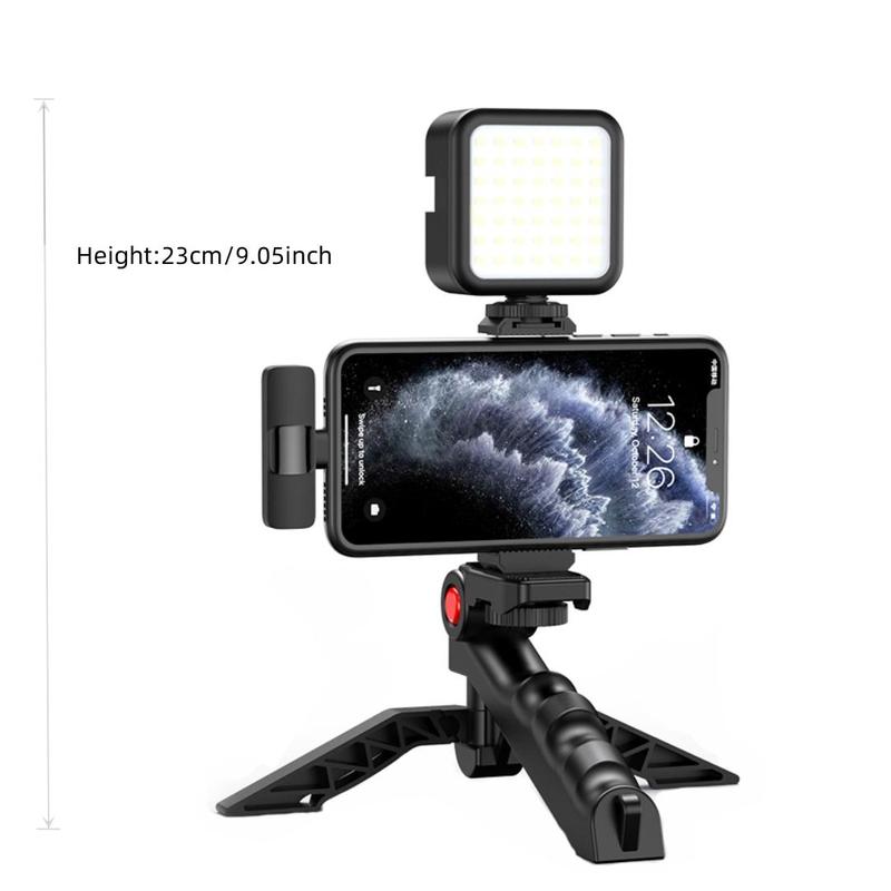 Spring Video Kit with Wireless Microphone for Phone, 1 Set Professional Video Vlog Kit with LED Light & More, Vlogging Kit, Phone Holder Tripod Stand for Laptop, Tablet, Tiktok, YouTube, Facebook, Shooting, Camera Accessories, Stocking Fillers Gift