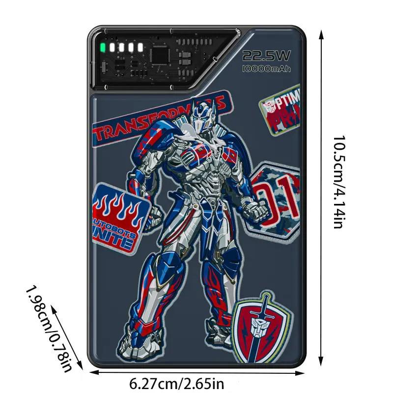 TRANSFORMERS 10000mAh Power Bank, Creative Design Power Bank with Built-in Cable, Portable Power Bank for Home Office Outdoor Travel, Stocking Fillers Gift