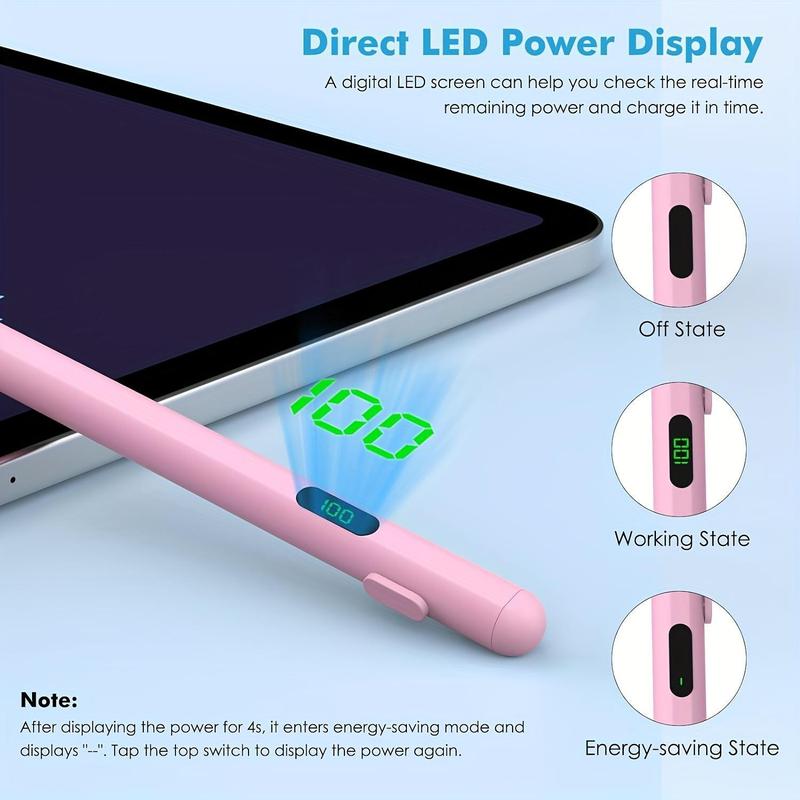 Rechargeable Magnetic Stylus Pen, Portable Design Stylus Pen with Digital Display, Tablet & Computer Accessories for iPad iPad Pro iPad Air