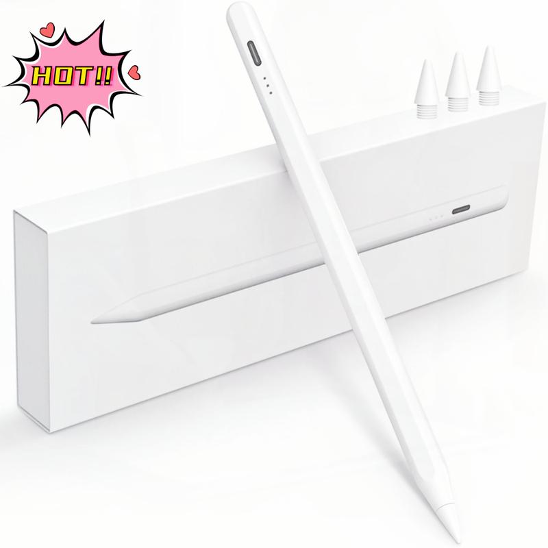 Tiktok shop Apple Pencil foriPad 9th&10th Generation-2X Fast ChargeActive Pencil Compatible with  iPad Pro11&12.9,iPad Air 3 4 5,iPad6-10,iPad Mini 5 6 Gen-White, Deals For You Days pen screen touch apple pencil