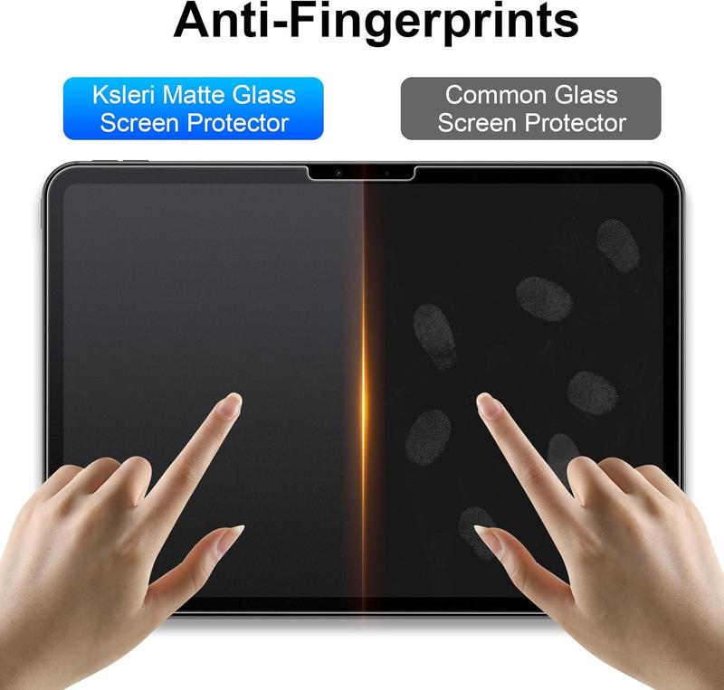 2 Pack for iPad Pro 13 Inch M4 2024 7th Generation Matte Glass Screen Protector (Not ) Anti Glare Anti Fingerprint Tempered Glass with Alignment Frame,  ID &  Pencil Compatible