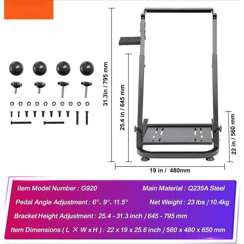 Racing Steering Wheel Stand Shifter Mount fit for Mainstream Brands Gaming Wheel Stand Wheel Pedals NOT Included Racing Wheel Stand