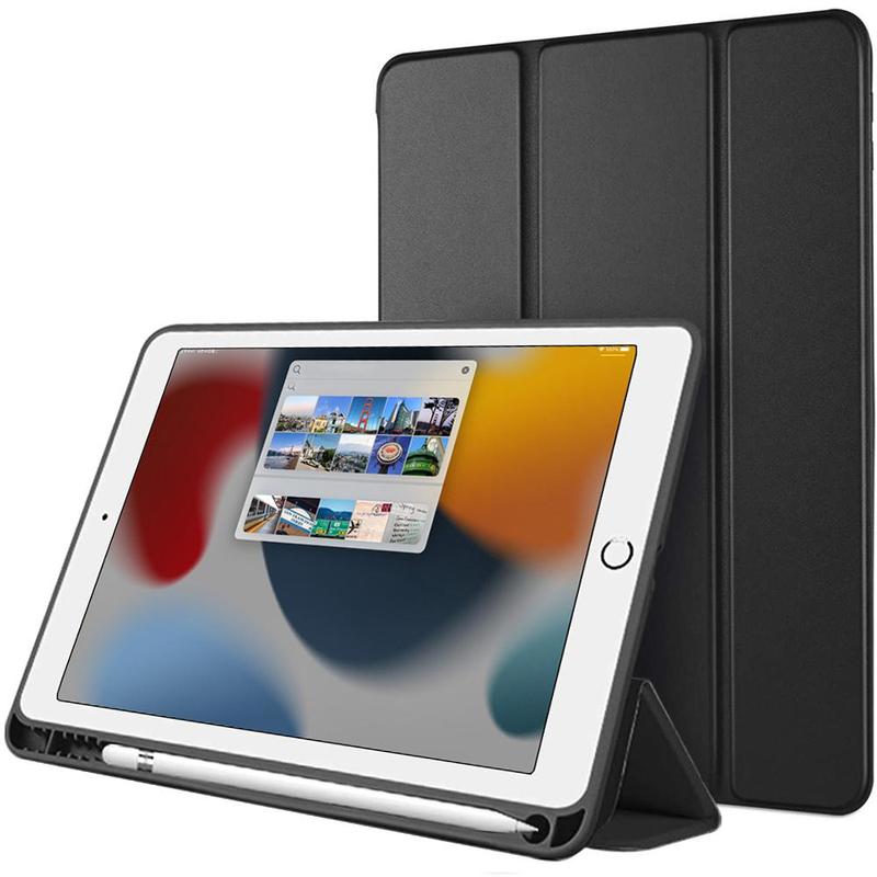 Solid Color Tablet Case with Pen Slot, Auto Sleep Wake Smart Tablet Protective Cover, Tablet Accessories Compatible with iPad Air Pro Mini, Tablet Accessories