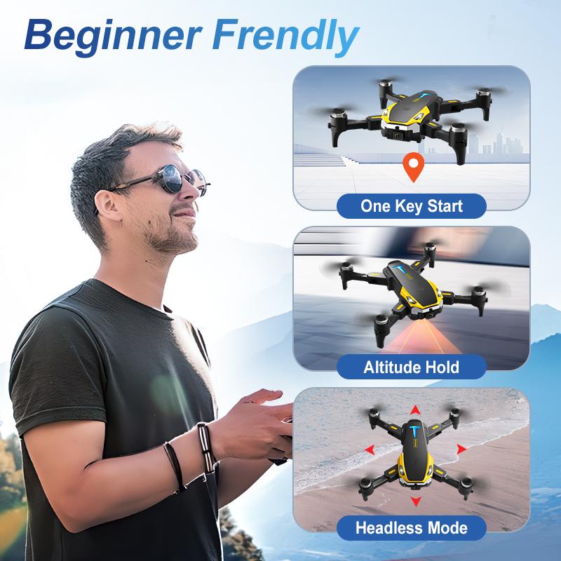 M8Pro Dual Camera Drone with 2 Batteries, Level 4 Wind Resistance & Brushless Motor - 50x HD Zoom, Intelligent 5g Return, Optical Flow Positioning, Stable Aerial Shots - Ideal Gift for Birthdays, Christmas & Outdoor Fun!