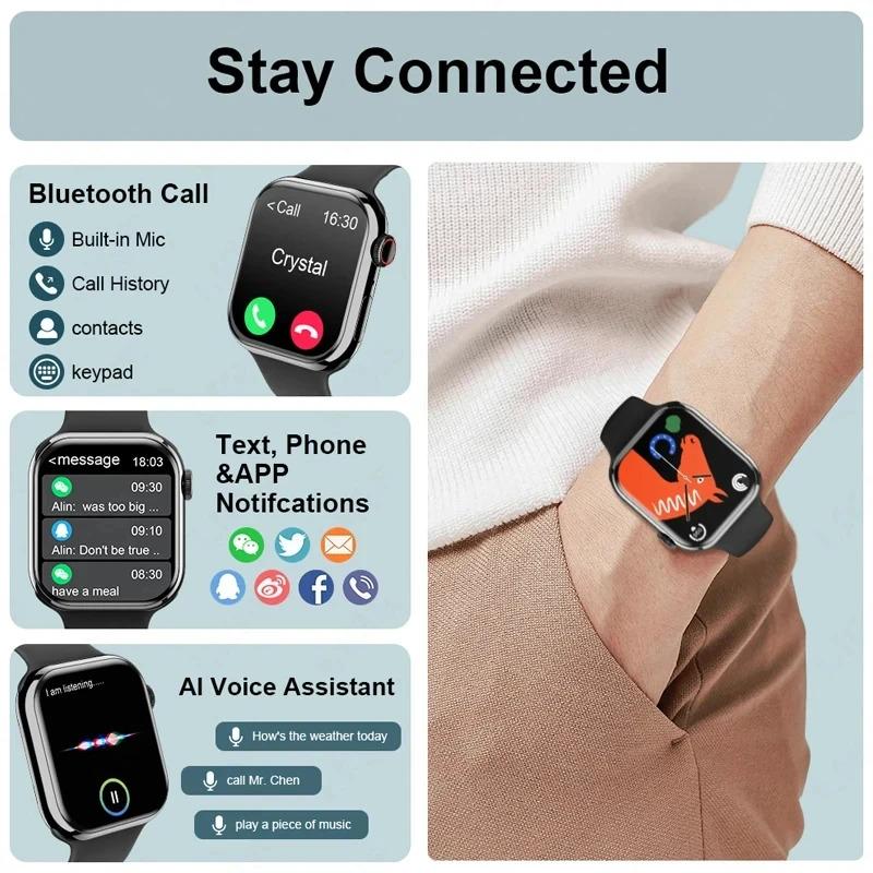 2024 Watch 10 Smart Watch Men Body Temperature BT Call NFC Always on Display GPS Sport Watch Women Smartwatch For Apple Android