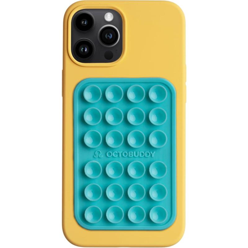 Silicone Suction Phone Case Adhesive Mount - Hands-Free, Strong Grip Holder for Selfies & Videos - Durable, Easy to Use - iPhone & Android Compatible - 2.25″ x 3.25″, Baby Blue Multifunctional Silicone