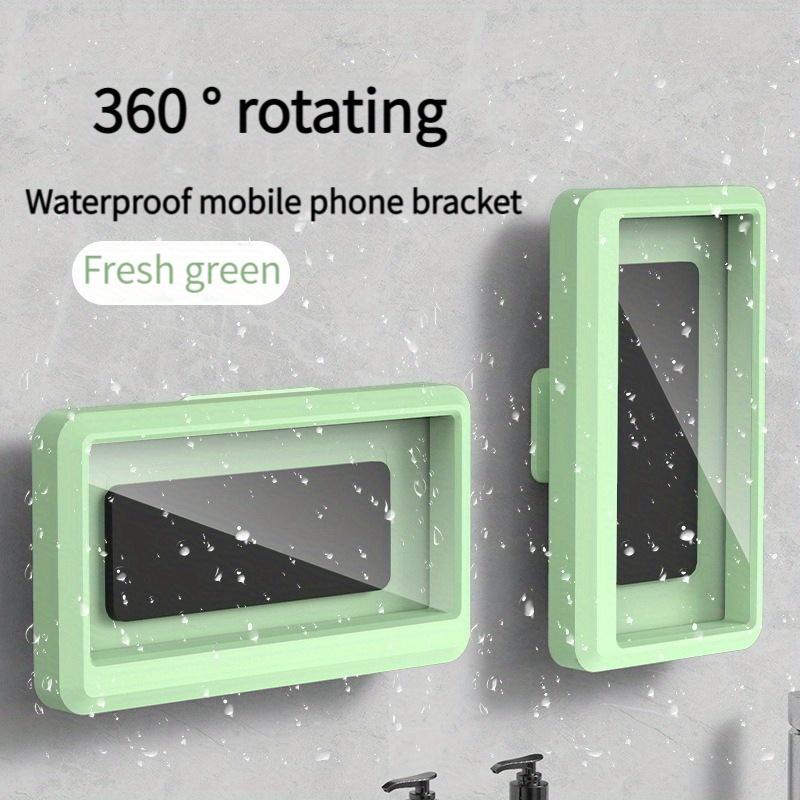 Premium Waterproof Shower phone holder-360 ° rotating, anti-fog touch screen, wall mount for bathrooms-secure fit for 4 to 7 devices-2