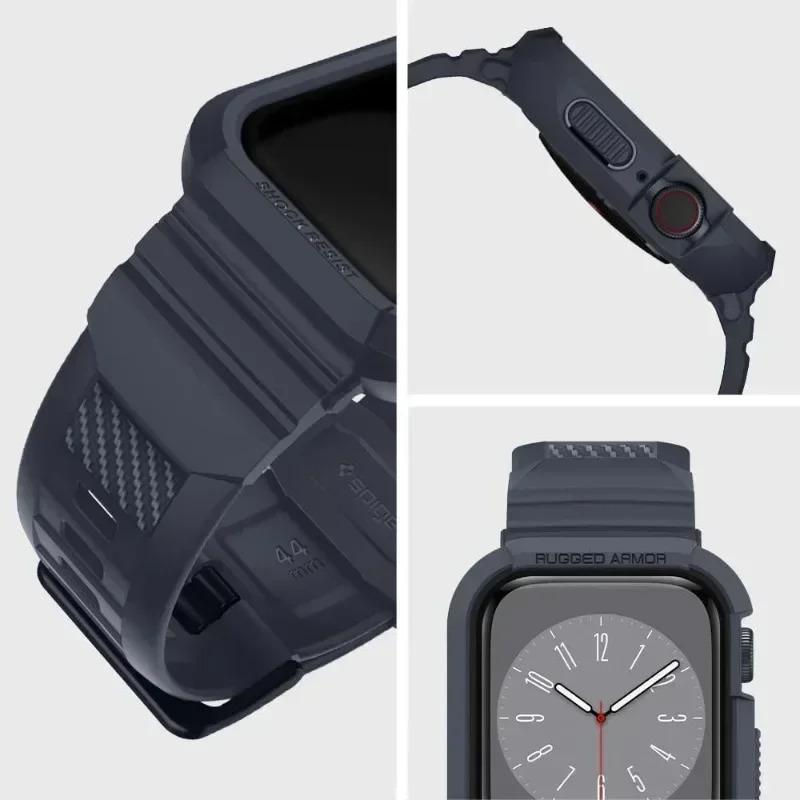 Rugged Armor Pro Designed for Apple Watch Ultra 2 49mm Rubber Case with Band Series 9 8 SE2 7 6 SE 5 4 45 44mm 41mm 40mm Correa