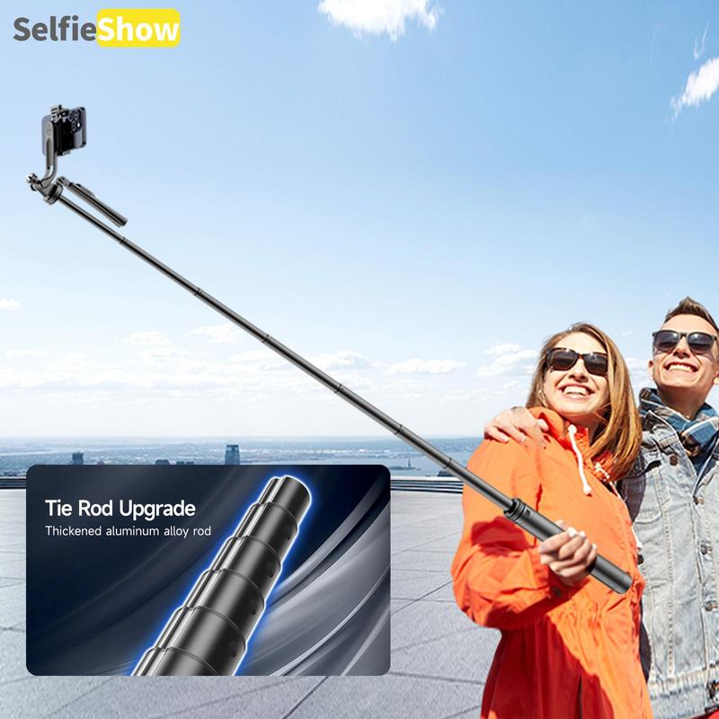 Adjustable Quadrupod Selfie Stick, 360° Panoramic Shooting Selfie Stick with Balanced Handle, Compatible with Android iOS, Sports Cameras, Digital Cameras