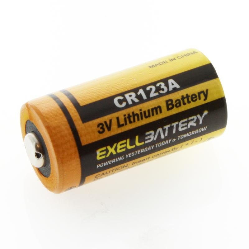 Exell Battery 3V Lithium Battery EB-CR123A Ideal for Flashlights, Cameras, High Drain Devices - Photo Battery Long-lasting Power & Rapid Flash Recovery