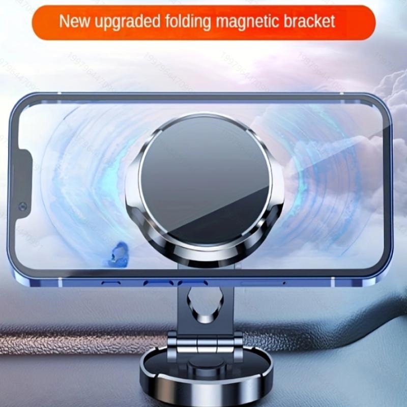 Magnetic Car Phone Holder, 360 Degree Rotatable Car Phone Holder, Foldable Car Navigation Bracket, Universal Car Interior Accessories