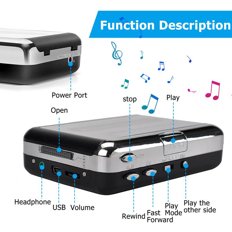 Digital Tape to MP3 Converter Recorder Portable New Technology Recording Audio Usb