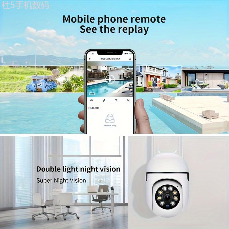 Teruhal 1080P HD Indoor Outdoor Security Camera with 2-Way Audio, Wi-Fi, Pan Tilt Zoom, Motion Tracking for Youngsters & Pets - Color Night Vision