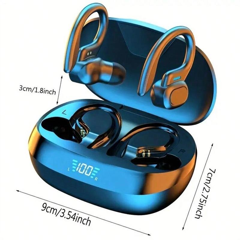 Wireless Earphone, In-ear Design Earbuds with Digital Display Charging Case, 9D HiFi Stereo Sound Waterproof Headphone for Sports Gaming