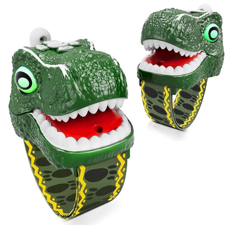 2 Pack Dinosaur Walkie Talkies with Adjustable Wristband for Kids - 3 Channel Long Range Camping Gear T-Rex Outdoor Toys, Birthday Gifts Christmas Stocking Stuffers for Boys Age 3-12