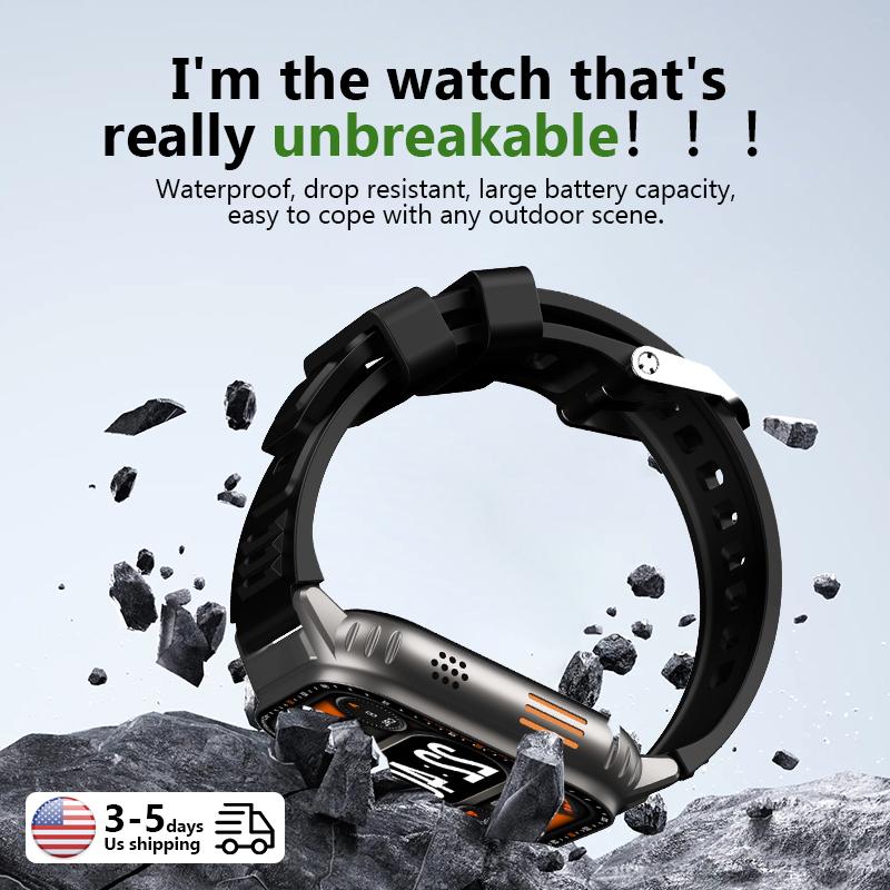 Best Military-Grade Smartwatch for Fitness & Health Tracking, Waterproof, Anti-Collision, Multi-Sport Mode, Portable and Durable, with Smartphone Integration for Comprehensive Health Monitoring and Outdoor Sports