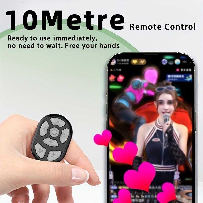 Wireless Phone Selfie Remote Control Ring, 3 in 1 Video Rolling Ring Function & Remote Camera Shutter Function, Mobile Phone Accessories for iPhone, iPad, Android Phone