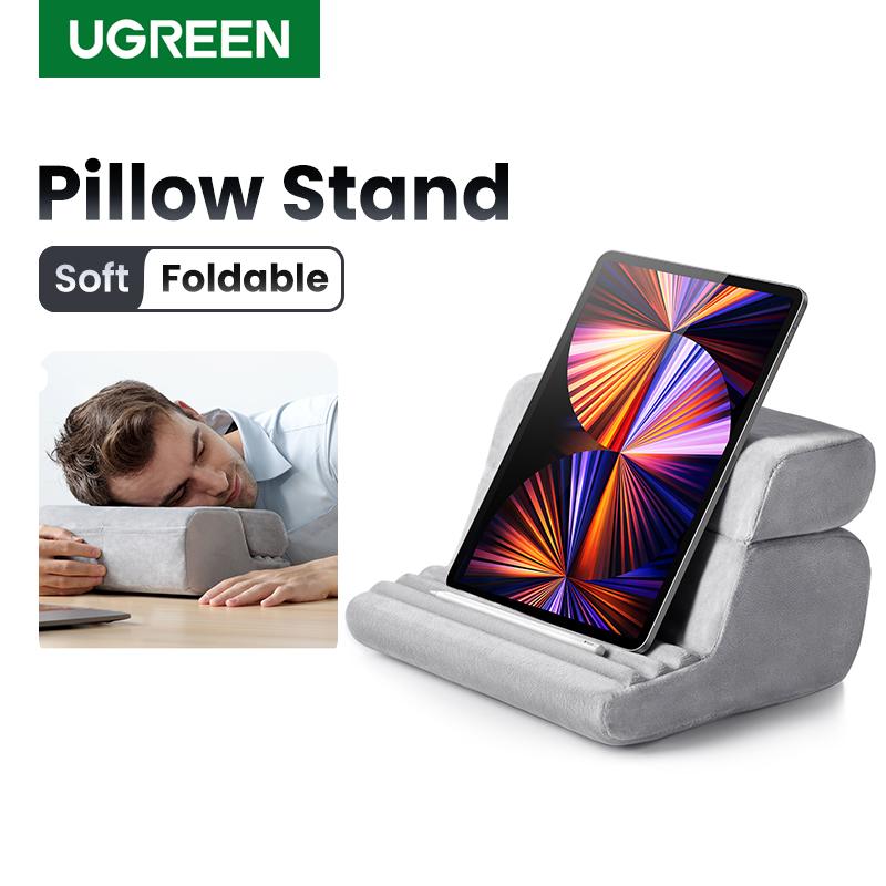 UGREEN Tablet Pillow Stand Soft Holder Bed with 3 Viewing Angles Adjustable Pillow Holder Backrest Washable, Multifunctional Mobile Phone and Tablet Holder--Black Friday