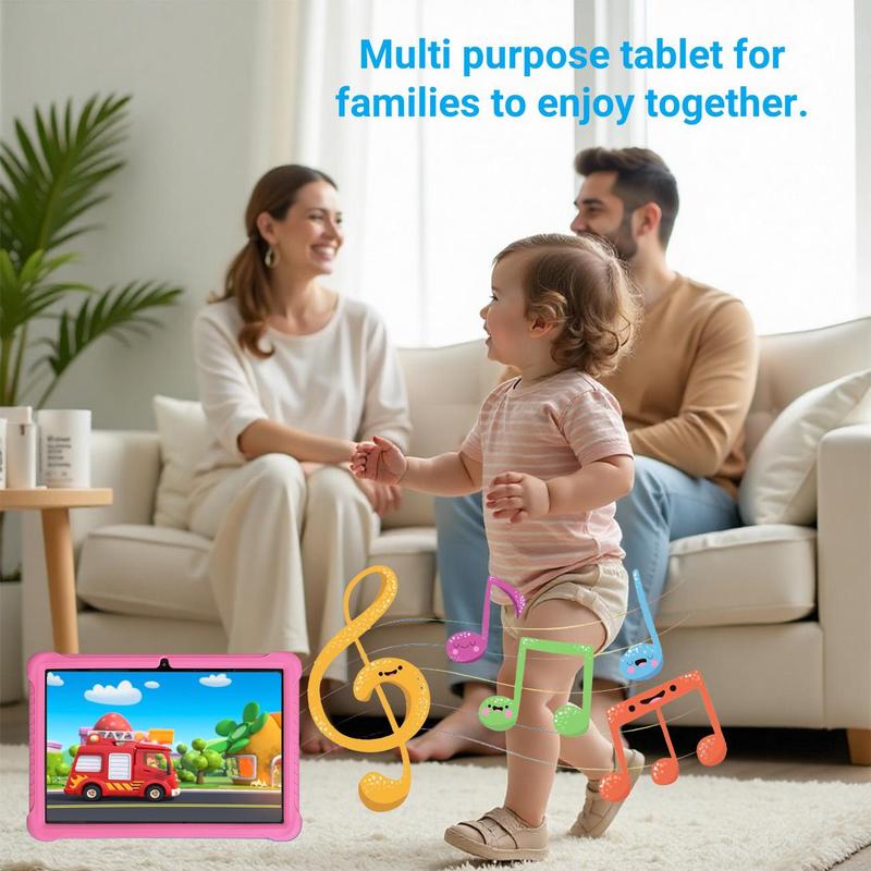 10.1 Inch Tablet for Daughter and Son, Android 12 3GB RAM 64GB ROM Tablet with Parental Control Function, 2.4G WiFi BT 1028x800 IPS Display Dual Camera Tablet