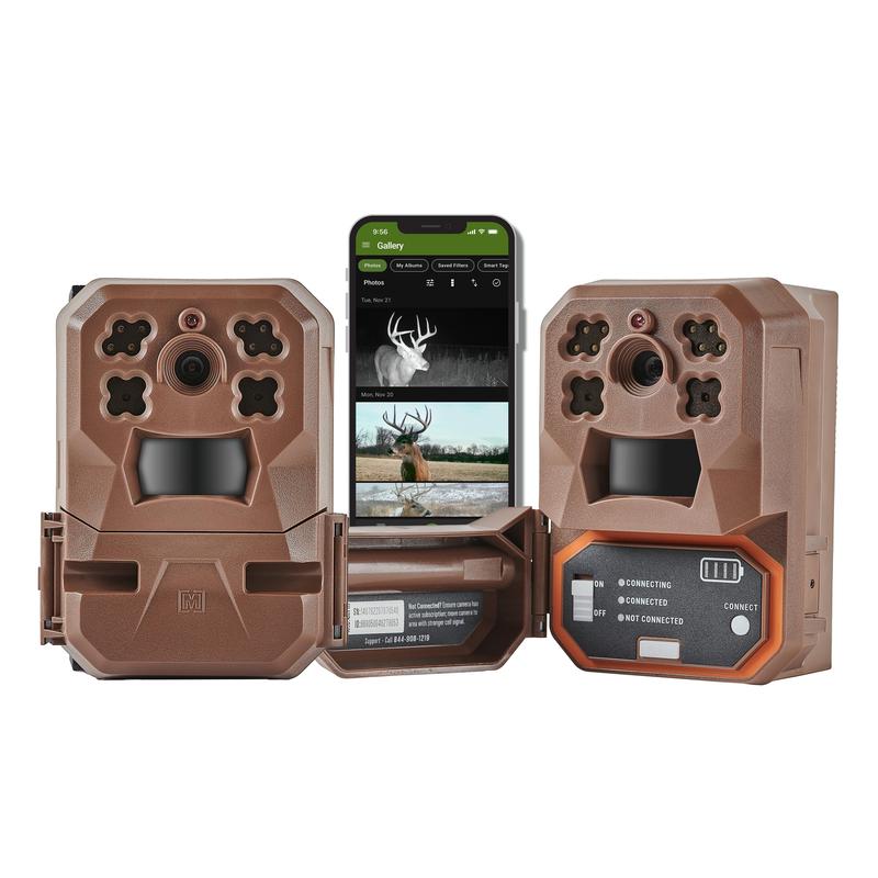 Moltrie Edge Cellular Trail Camera - Auto Connect - Nationwide Coverage - HD Video-Audio - Built in Memory - Cloud Storage - 80 ft Low Glow IR LED Flash (2-Pack)