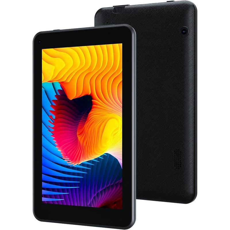 Tablet, 7inches Android12 Tablets, Quad CORE CPU, 2+2GB 32GB, IPS Screen, 1024 * 600, , 2MP front 5MP  Camera,3000mAh  - Black